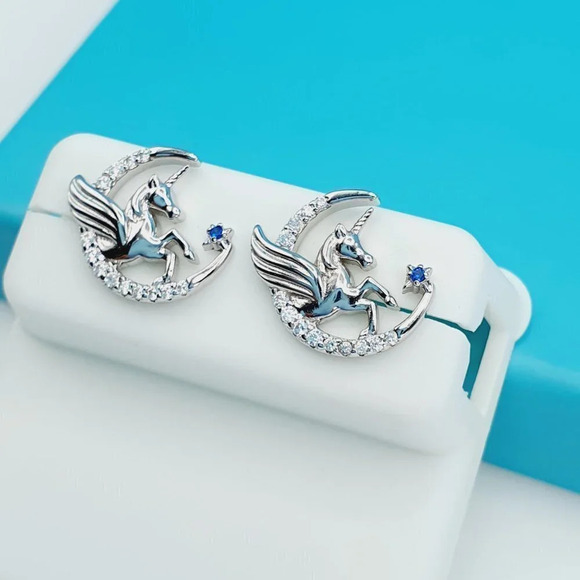 "925 Sterling Silver CZ Beautiful Earrings for Women, 1USPAR4128 - Picture 6 of 11
